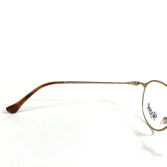 Persol Eyeglasses Frames 2426-V 1054 Gold Round Full Rim 50-20-140 - Picture 9 of 11